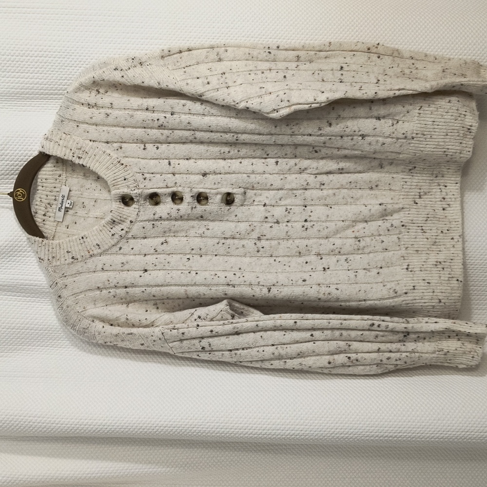 Madewell Speckled Cream Crewneck Sweater Women's